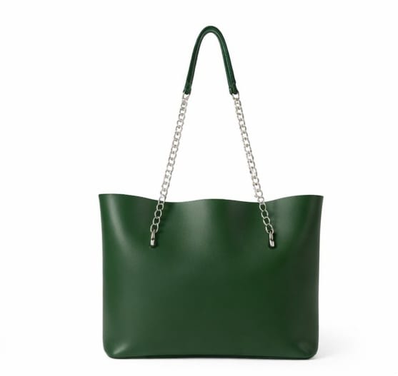 CHAIN STRAPS TOTE BAG