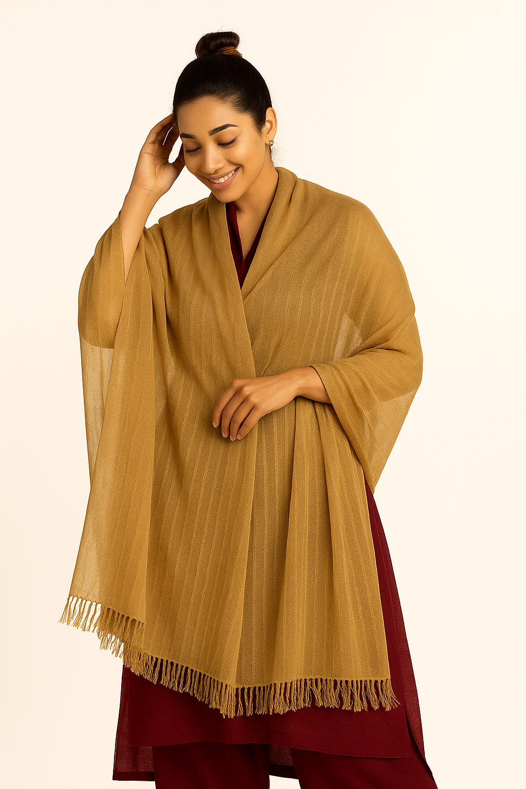 DHANAK DOTED LINE SHAWL