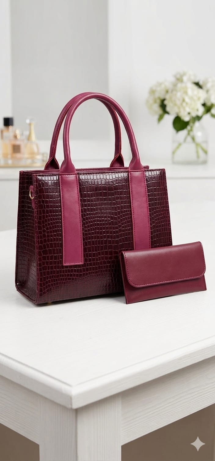 Crocodile Print Handbag