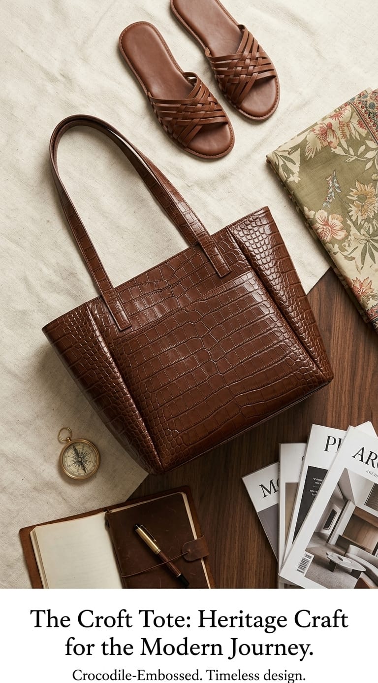 CROCO TOTE BAG