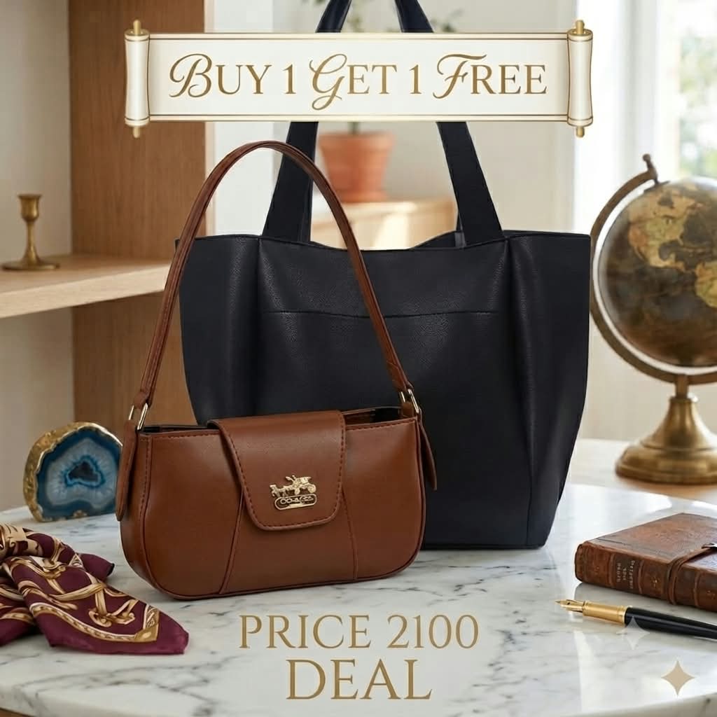 Deal Tote black And Shoulder Carry brown