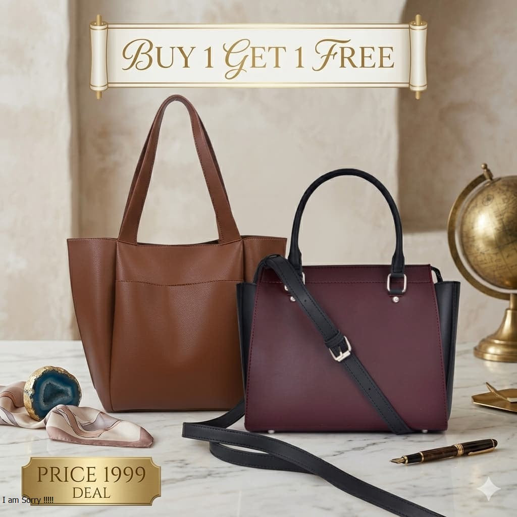 Deal tote Brown and Persona Maroon