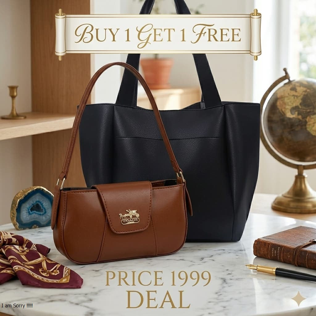 Deal Tote black And Shoulder Carry brown